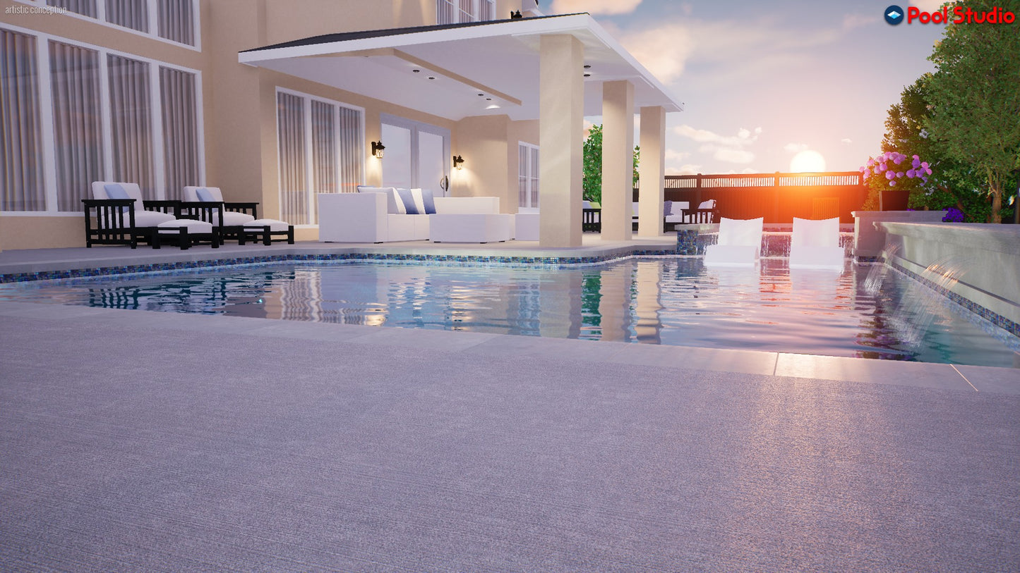 "Cruz" LUXURY CUSTOM 3D POOL DESIGN FOR POOL BUILDER CLIENT
