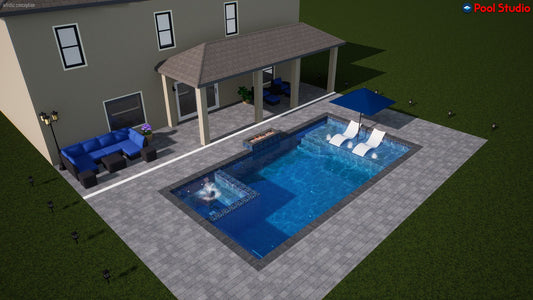 "Moya" LUXURY CUSTOM 3D POOL DESIGN FOR POOL BUILDER CLIENT