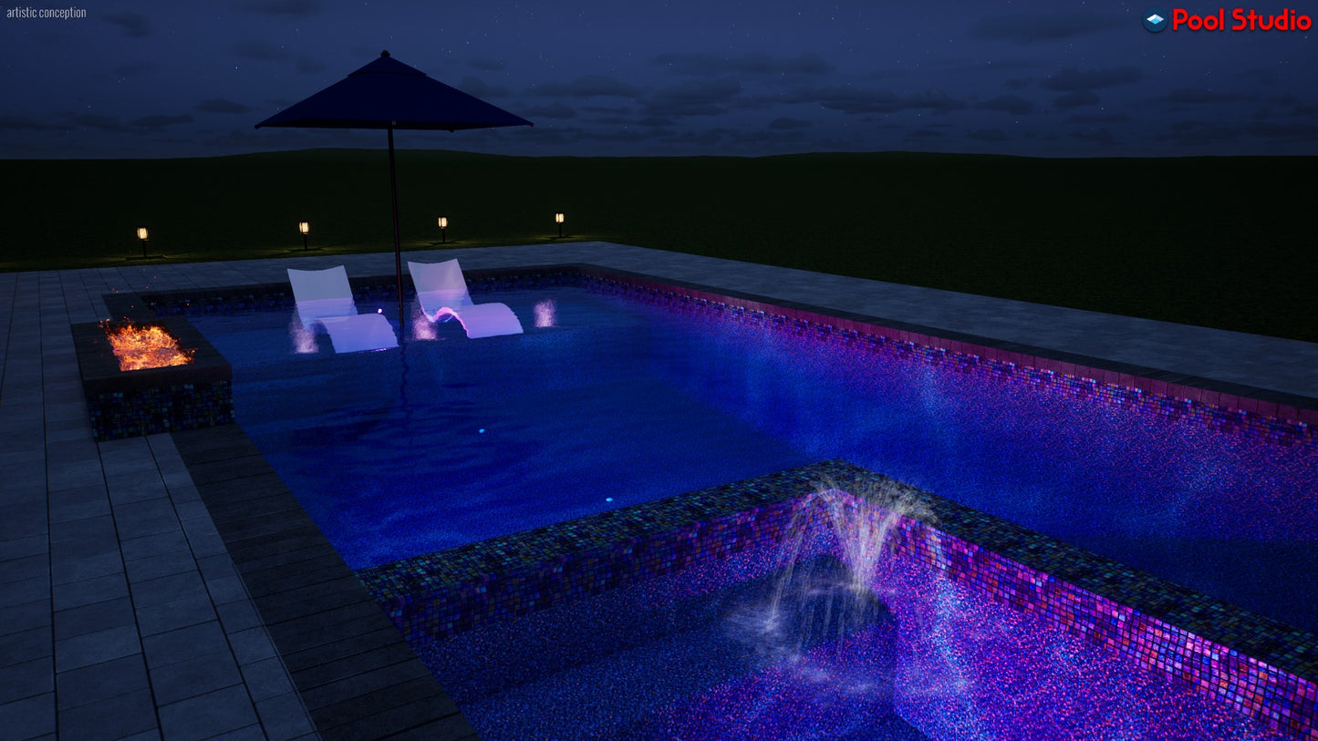 "Moya" LUXURY CUSTOM 3D POOL DESIGN FOR POOL BUILDER CLIENT