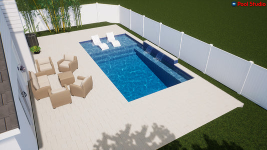 "Pollard" LUXURY CUSTOM 3D POOL DESIGN FOR POOL BUILDER CLIENT