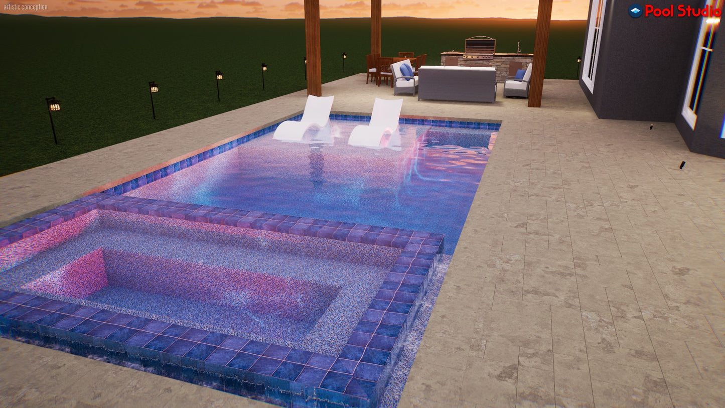 "Shepard" LUXURY CUSTOM 3D POOL DESIGN FOR POOL BUILDER CLIENT