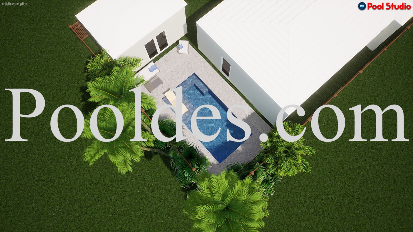 "Barber" LUXURY CONTEMPORARY 3D POOL DESIGN