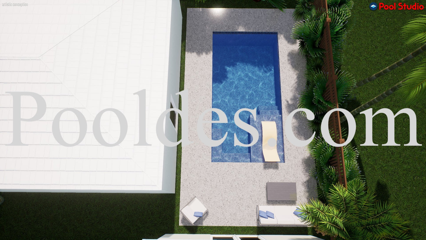 "Barber" LUXURY CONTEMPORARY 3D POOL DESIGN