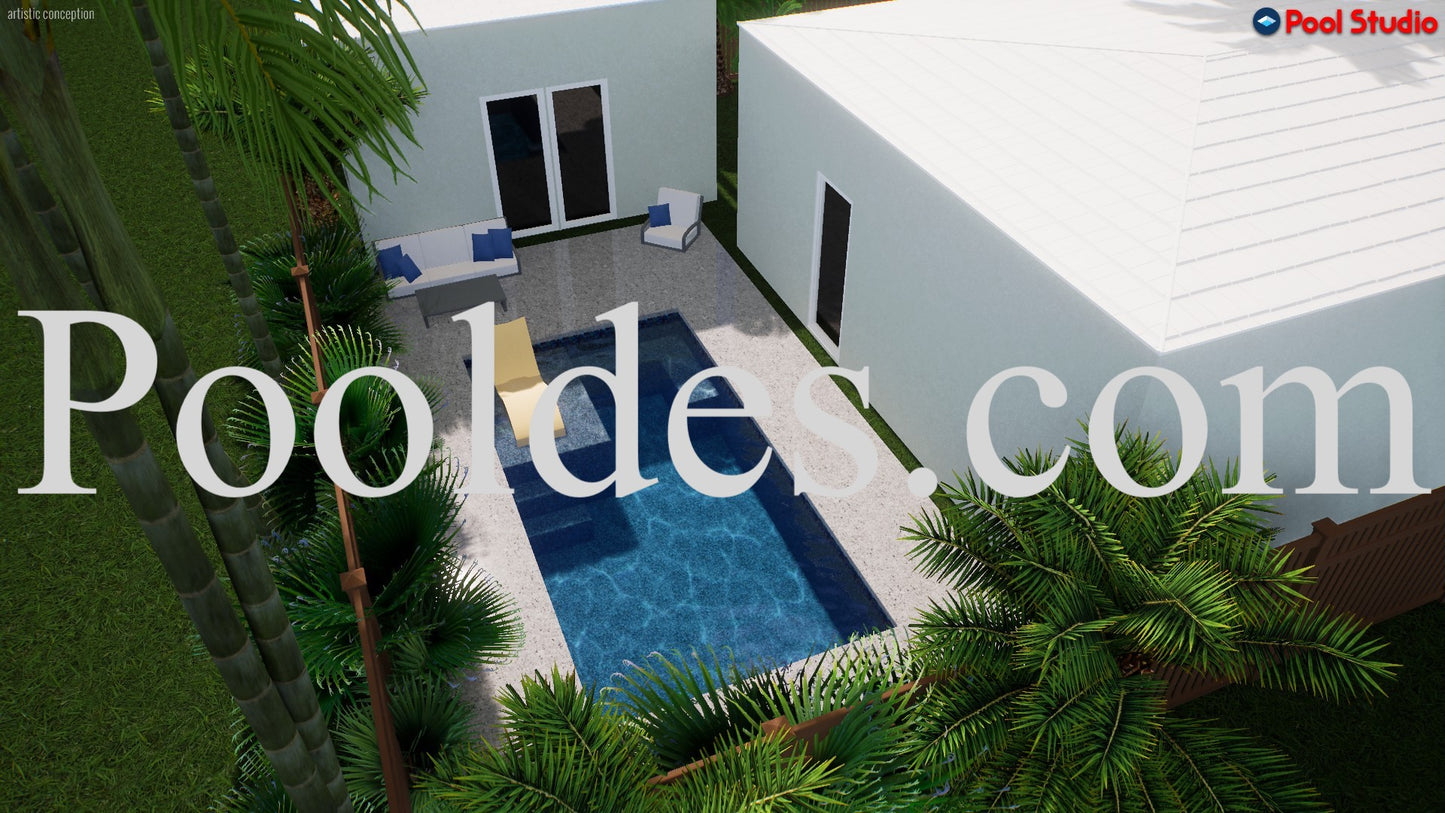"Barber" LUXURY CONTEMPORARY 3D POOL DESIGN