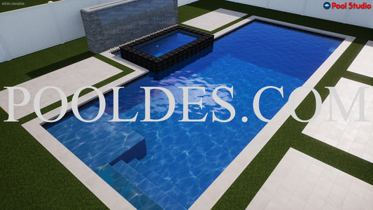 "LEVINSTEIN" LUXURY CONTEMPORARY 3D POOL DESIGN