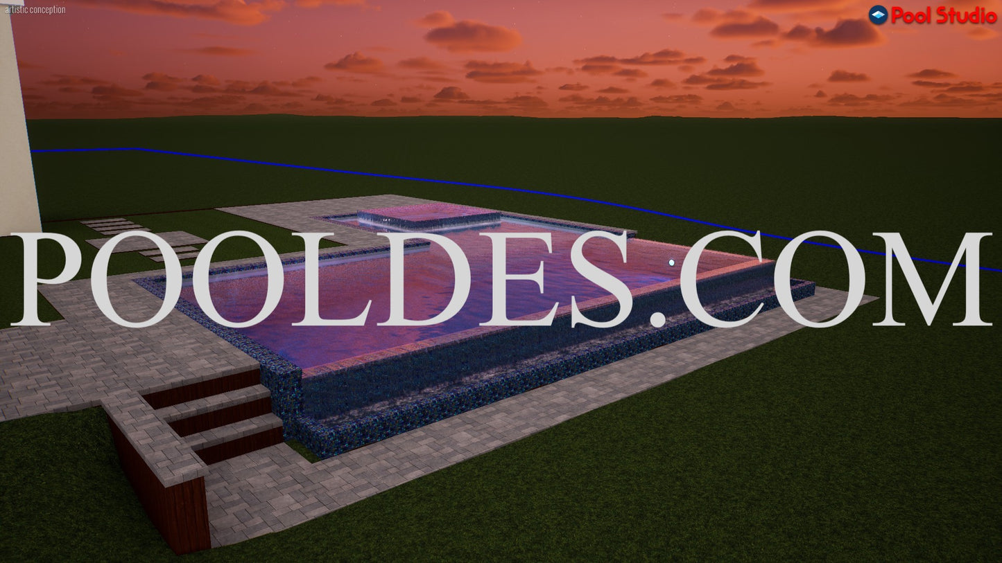 "RUBIN" LUXURY CONTEMPORARY 3D POOL DESIGN