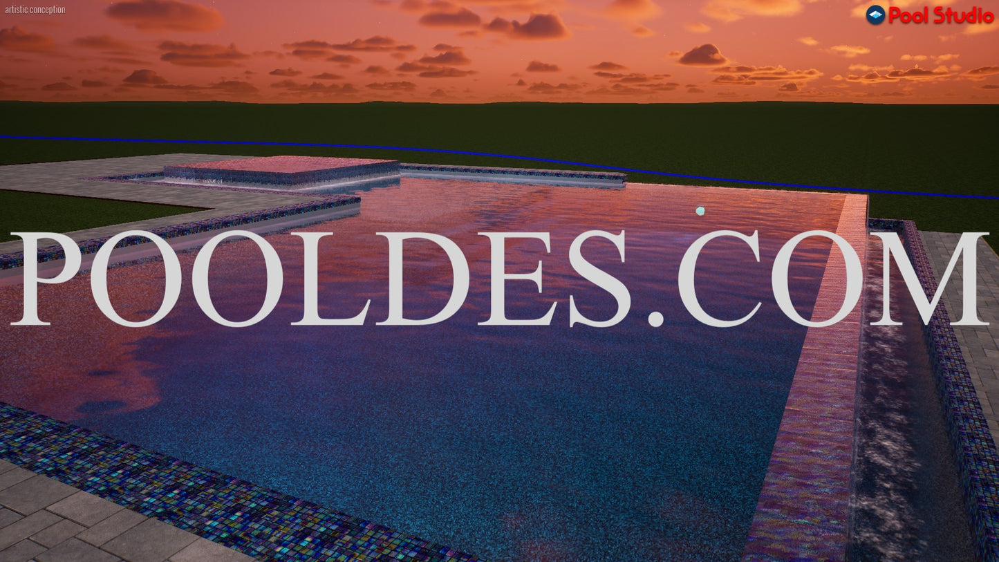 "RUBIN" LUXURY CONTEMPORARY 3D POOL DESIGN