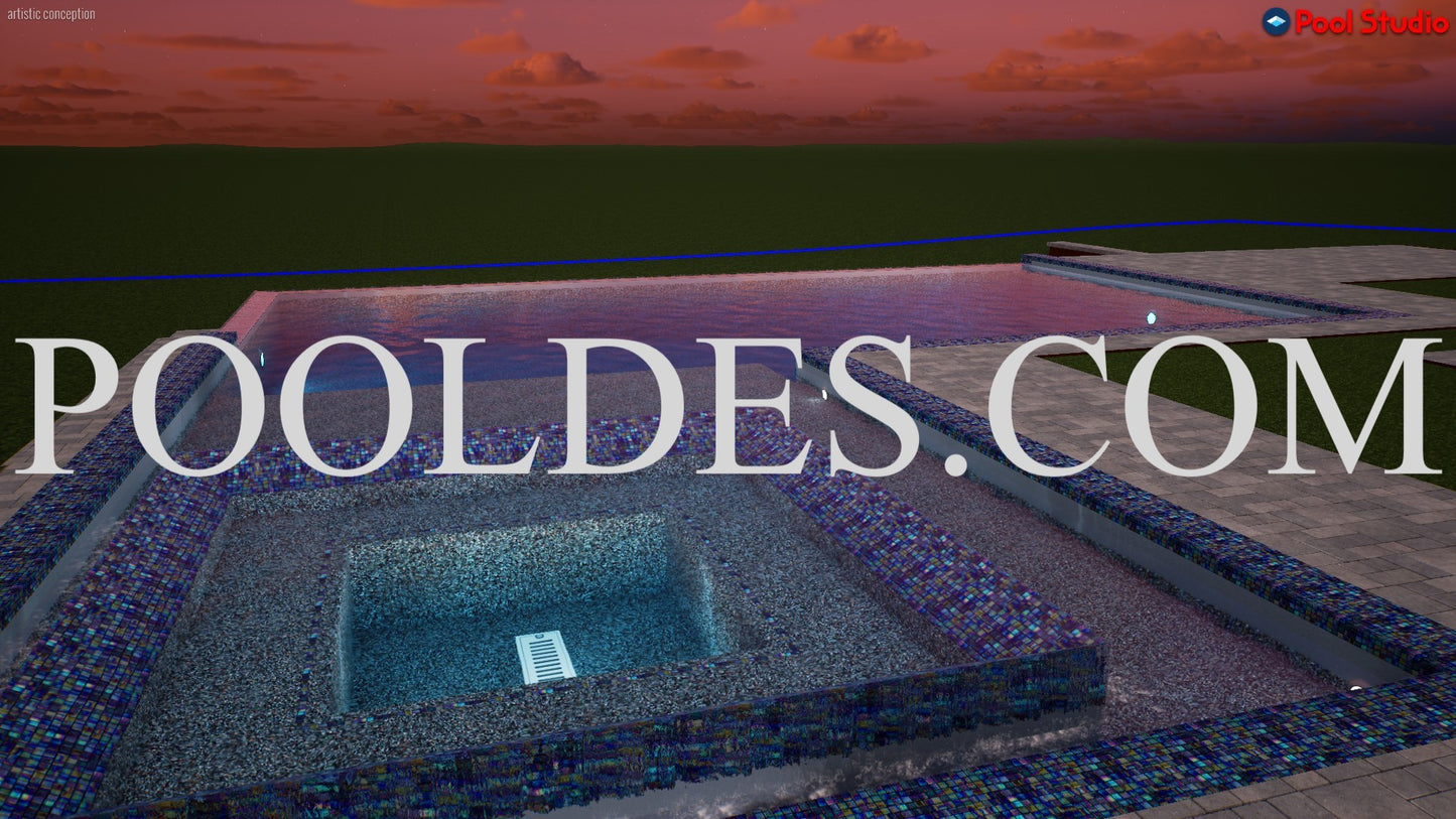 "RUBIN" LUXURY CONTEMPORARY 3D POOL DESIGN