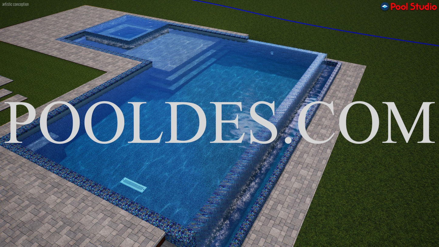 "RUBIN" LUXURY CONTEMPORARY 3D POOL DESIGN