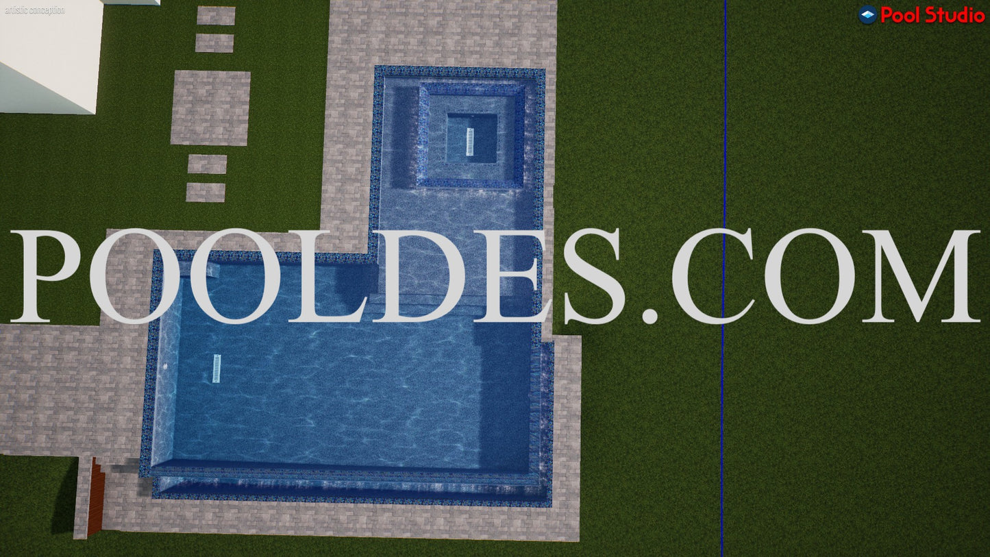 "RUBIN" LUXURY CONTEMPORARY 3D POOL DESIGN