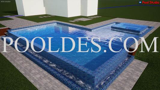 "RUBIN" LUXURY CONTEMPORARY 3D POOL DESIGN