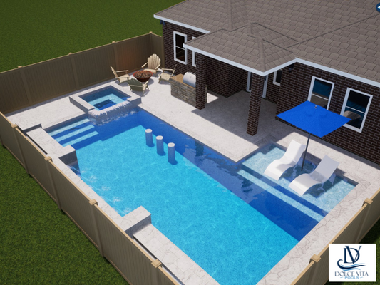 "Angle Trace" LUXURY CONTEMPORARY 3D POOL DESIGN