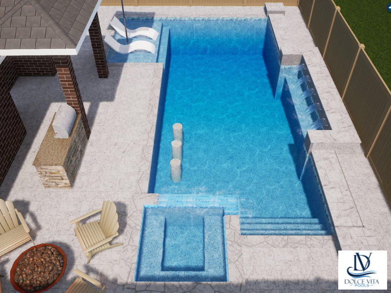 "Angle Trace" LUXURY CONTEMPORARY 3D POOL DESIGN