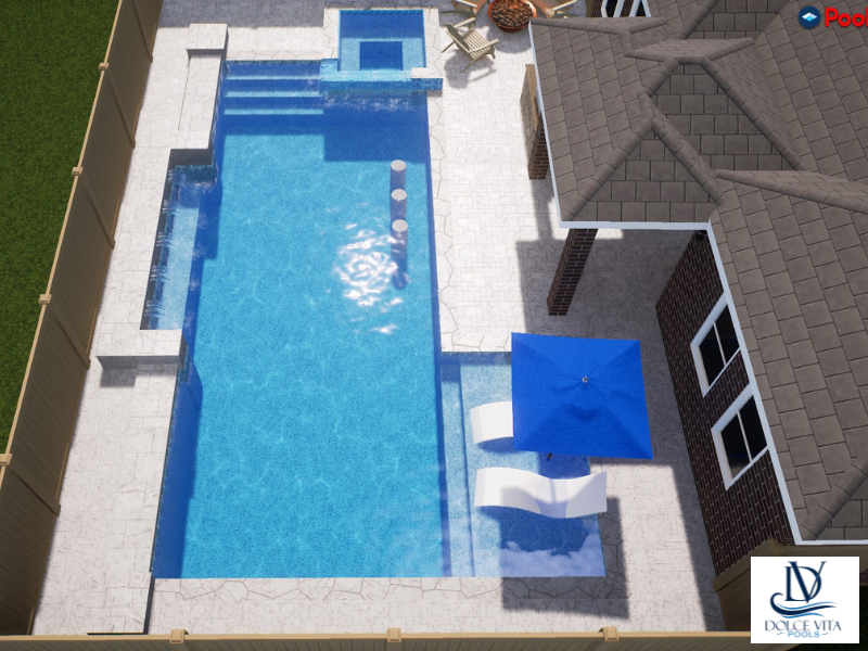 "Angle Trace" LUXURY CONTEMPORARY 3D POOL DESIGN