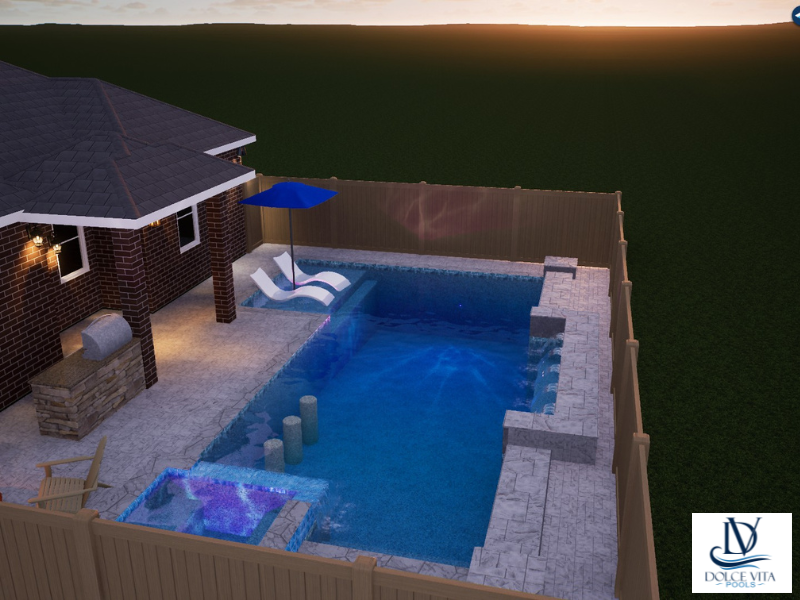 "Angle Trace" LUXURY CONTEMPORARY 3D POOL DESIGN