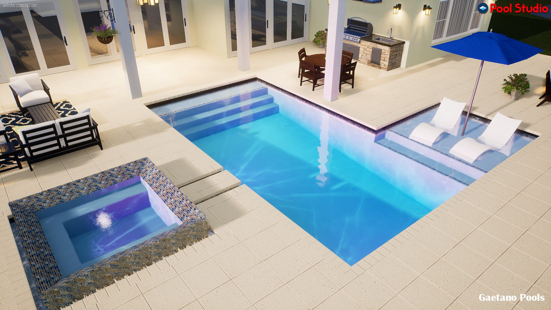 "Taura" LUXURY CUSTOM 3D POOL DESIGN FOR POOL BUILDER CLIENT – PoolDes