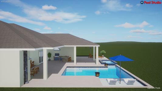 "Atwater" LUXURY CONTEMPORARY 3D POOL DESIGN