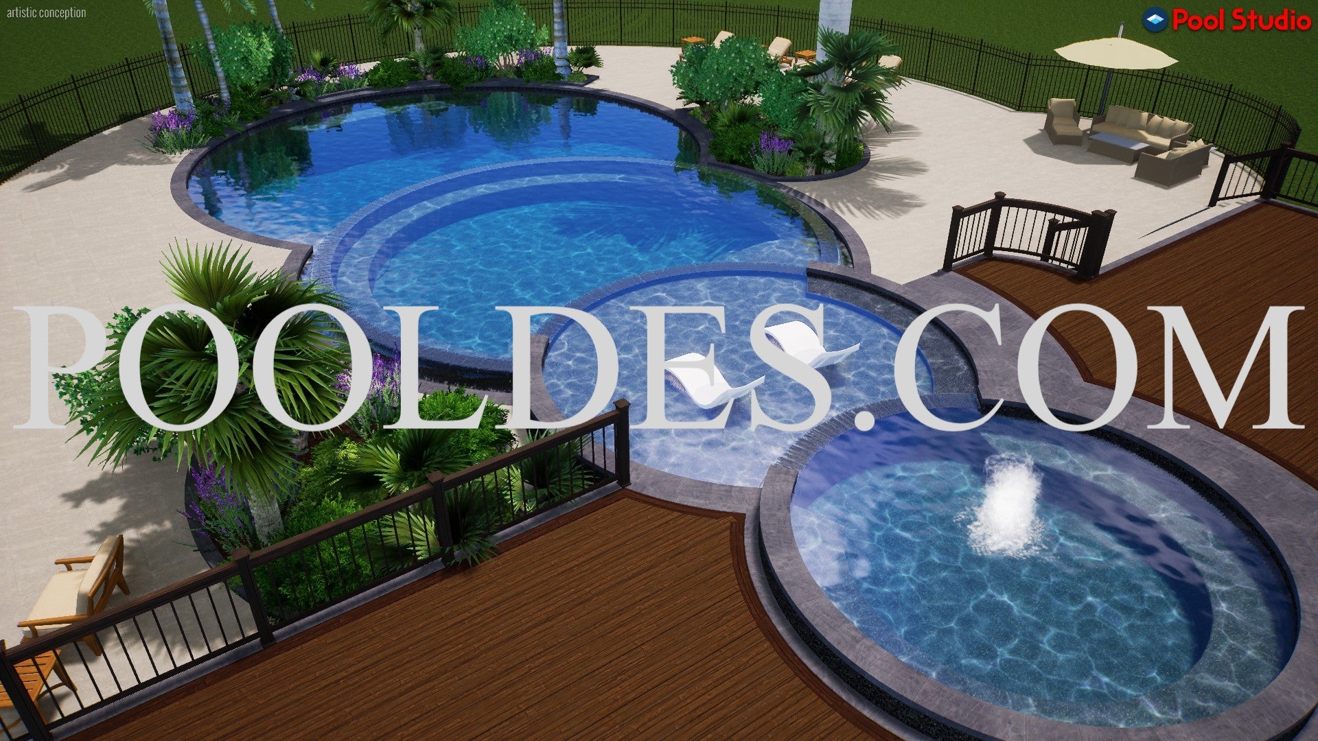 Pool 3d Design Program 3D Rendering Pool Designs – Orange Country