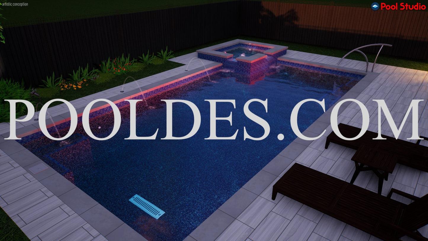 "KARP" LUXURY CONTEMPORARY 3D POOL DESIGN