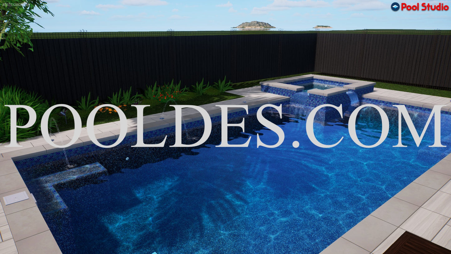 "KARP" LUXURY CONTEMPORARY 3D POOL DESIGN